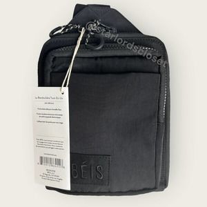 BEIS Sports Sling Crossbody Bag | Black | Minimalist Athleisure Normcore Pack